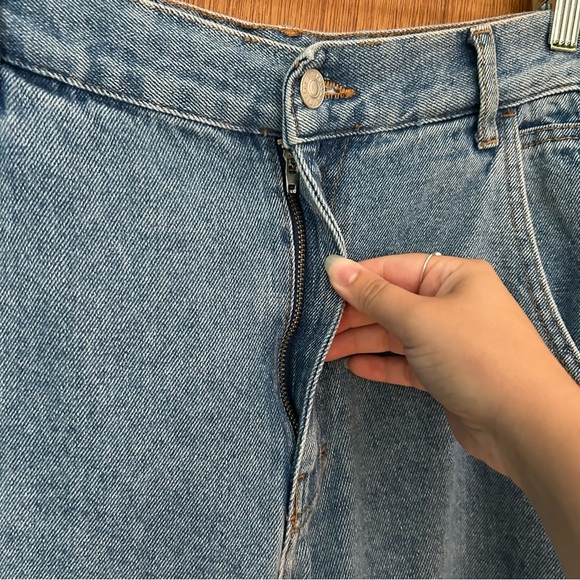 Pull&Bear Light Wash Denim Carpenter Jeans - Picture 6 of 8